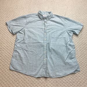 Sonoma Shirt Mens 3XL Light Blue Short Sleeve Button Down Collar Pocket Top Tee